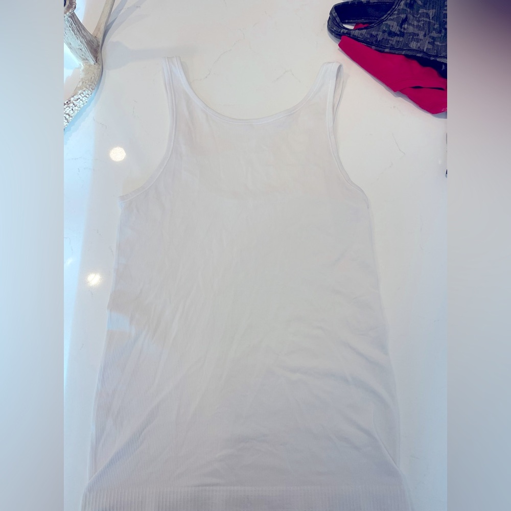 White Ribbed Tank